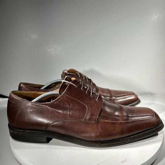 Mezlan Shaw Mens Leather Dress Shoes Size 12 M Brown Oxfords Apron Square Toe main image 9